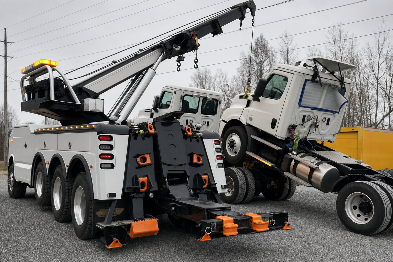 Heavy equipment and machinery towing